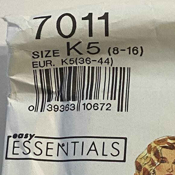 Simplicity 7011 Pattern Dress Miss 8-16 Uncut Vintage Flare Skirt Side Pockets - Picture 6 of 7